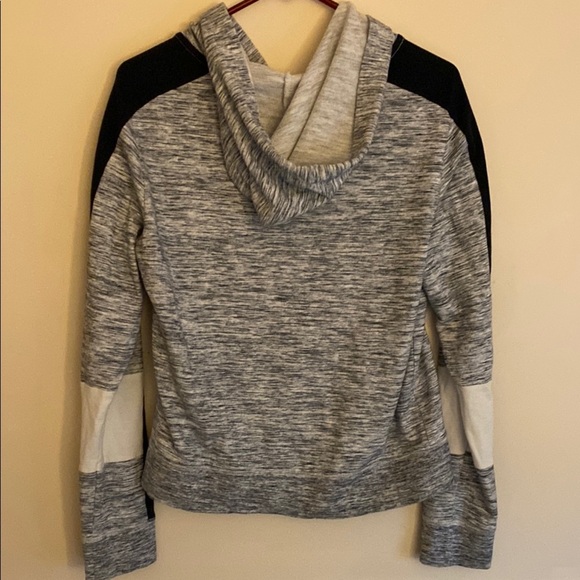 Chicago Bears Gray and Navy Zip-Up Hoodie w/Shimmering Graphic NFL Team Apparel - Picture 4 of 5